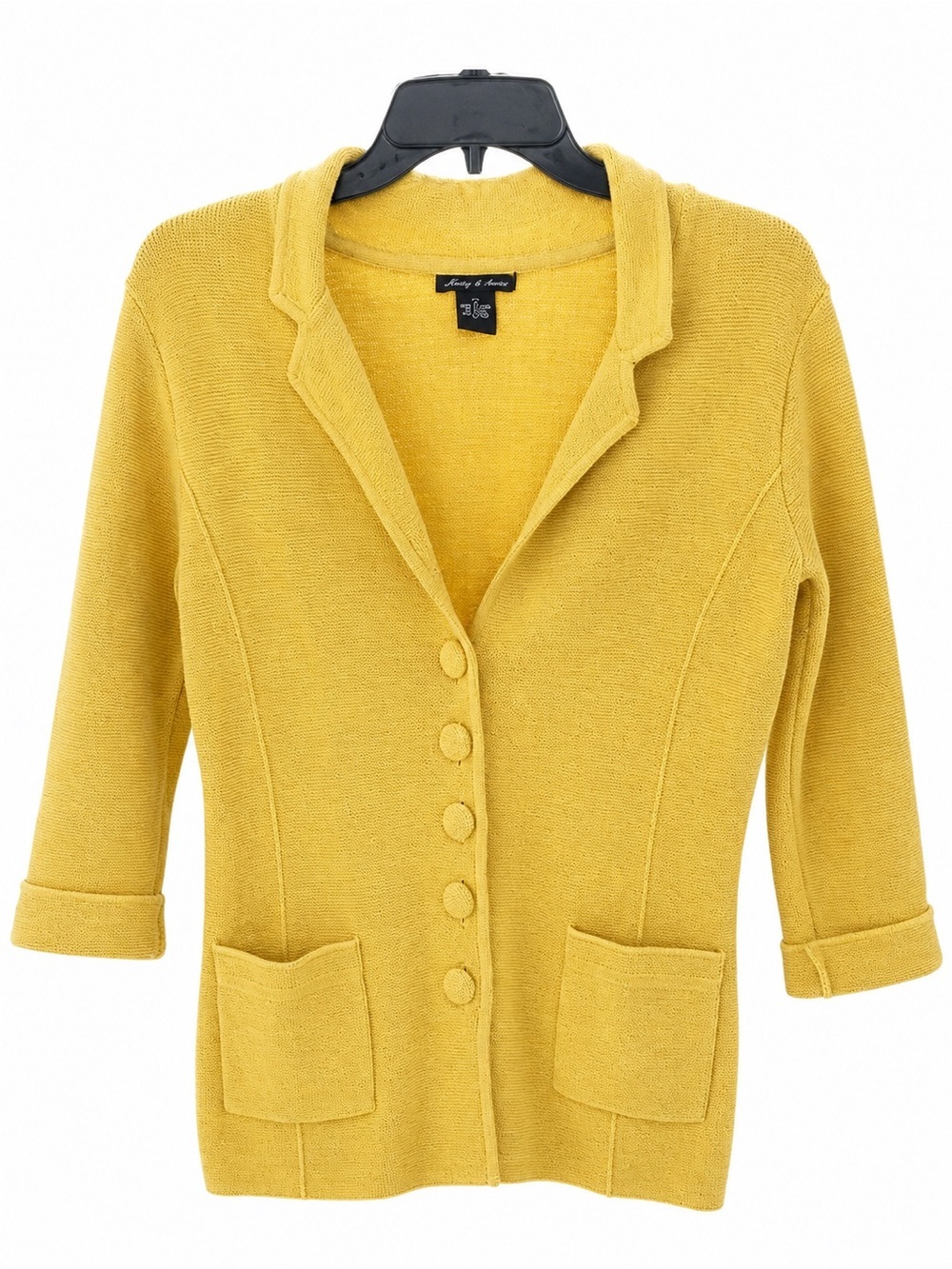 Sunny Yellow Knit Blazer Jacket by